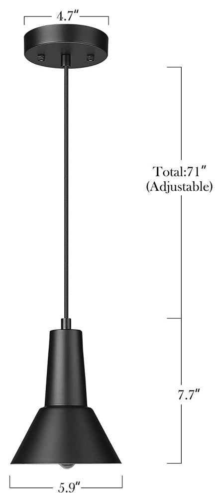 Modern Kitchen Pendant Lighting Industrial Black Pendant Lamp for Kitchen