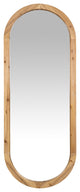 Oval Shaped Wooden Full Length Wall Mirror