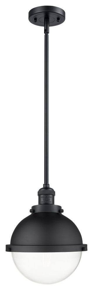 Innovations 201S-BK-HFS-82-BK-LED 1 Light 9" Mini Pendant, Matte Black