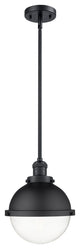 Innovations 201S-BK-HFS-82-BK-LED 1 Light 9" Mini Pendant, Matte Black