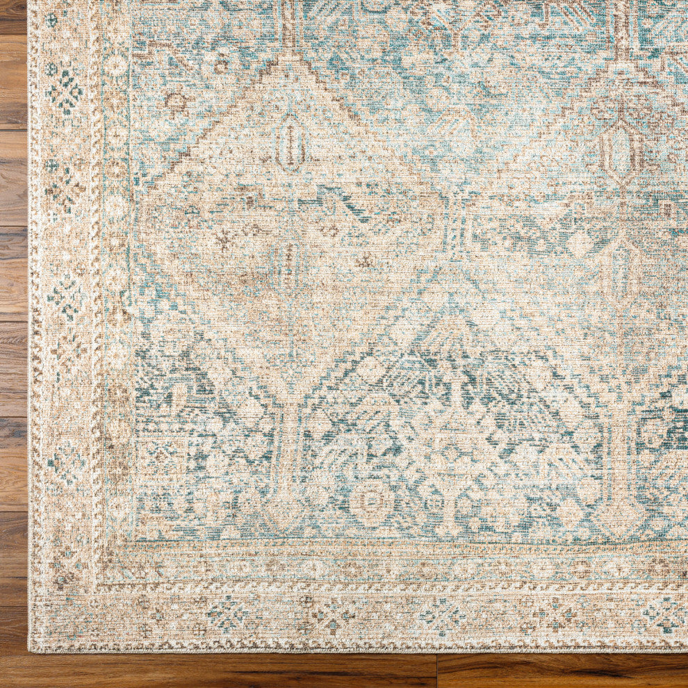 Surya + Becki Owens Marlene Machine Woven Area Rug, Emerald, 7'10" x 10'