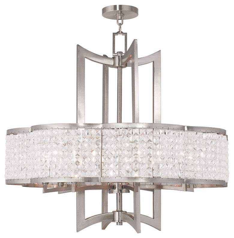 Grammercy Chandelier, Brushed Nickel