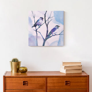 Watercolor Birds 12x12 Canvas Wall Art