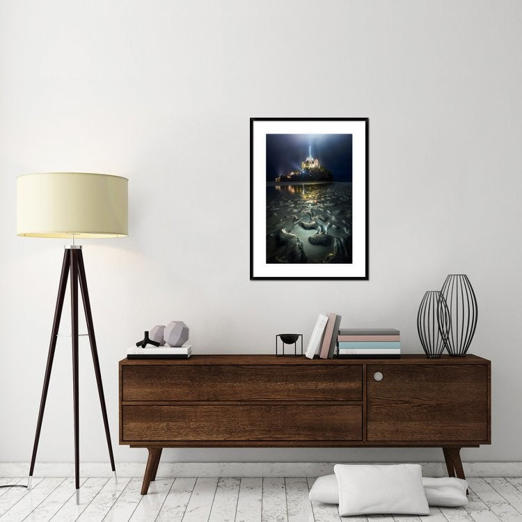 "Waiting for the high-water" Framed Digital Print by Cuomo Massimo, 28"x38"