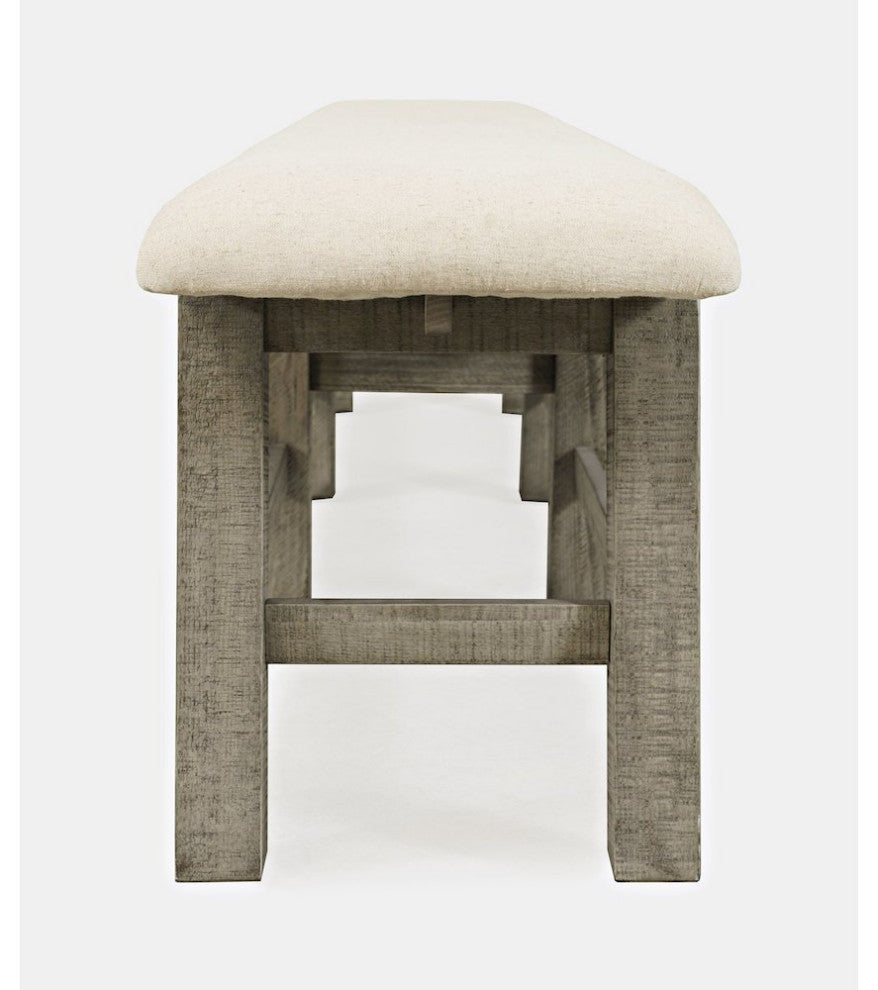 Telluride Rustic Farmhouse Solid Wood 85 Upholstered Dining Bench