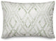 White and Green Diamond 20x14 Spun Poly Pillow