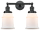 Franklin Restoration Canton 2 Light Bathroom Vanity Light, Matte Black, Matte
