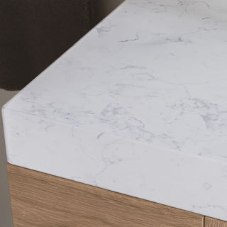 Bahia Bath Vanity, Oak, 48", Brushed Gold Hardware, Single, Freestanding