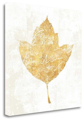 "Bronzed Leaf I" By Sue Schlabach, Giclee Print on Gallery Wrap Canvas