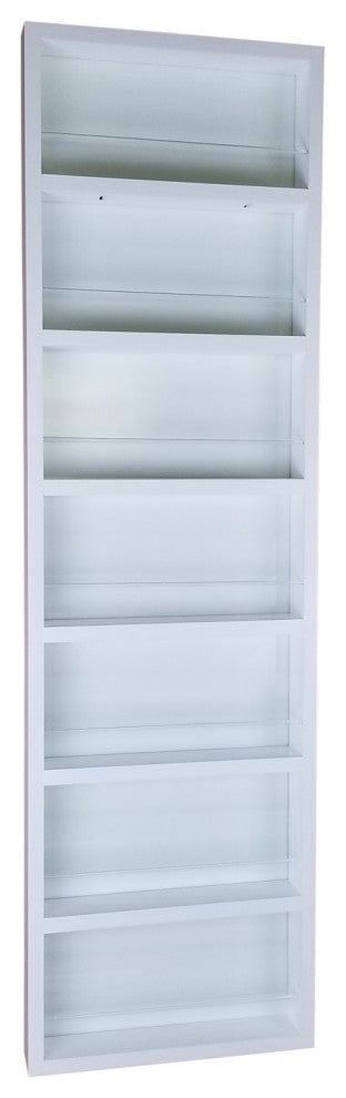 Meadow On the Wall Spice Rack 48"h x 11"w x 3.5"d, White Enamel