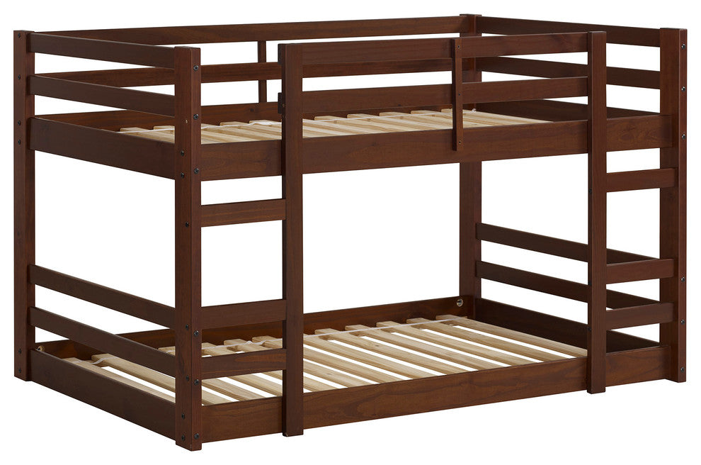 Low Wood Twin Bunk Bed, Walnut