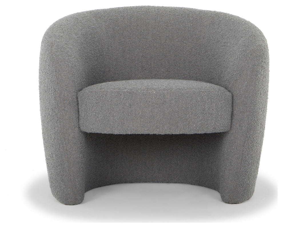 Metro Blythe Accent Chair, Boucle Charcoal Upholstery