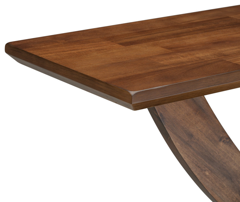 GDF Studio 57" Console Table With Cross-Leg Design, Brown