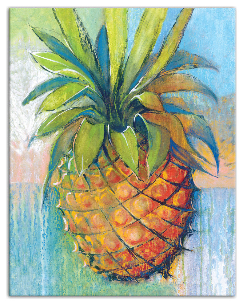 Tropical Pineapple 11x14 Canvas Wall Art