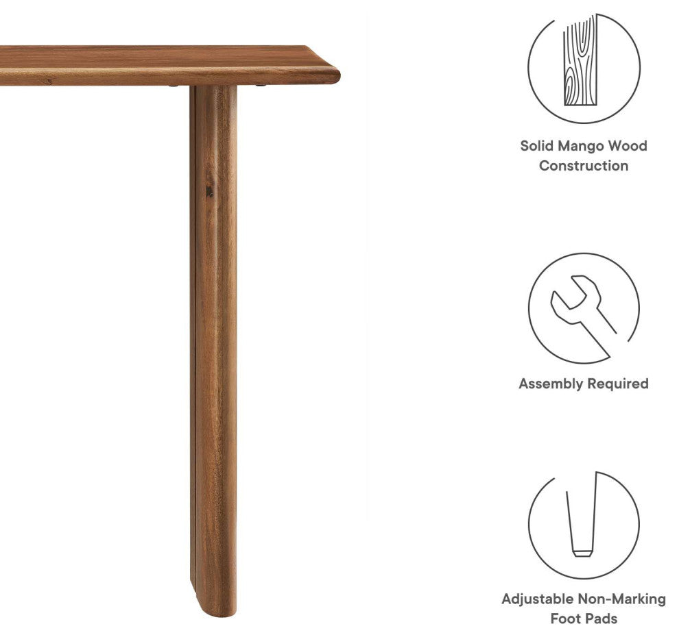 Amistad Wood Console Table - Walnut