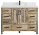 Malibu Mango 48 Single Sink Bath Vanity in Natural 2" Calacatta Nuvo
