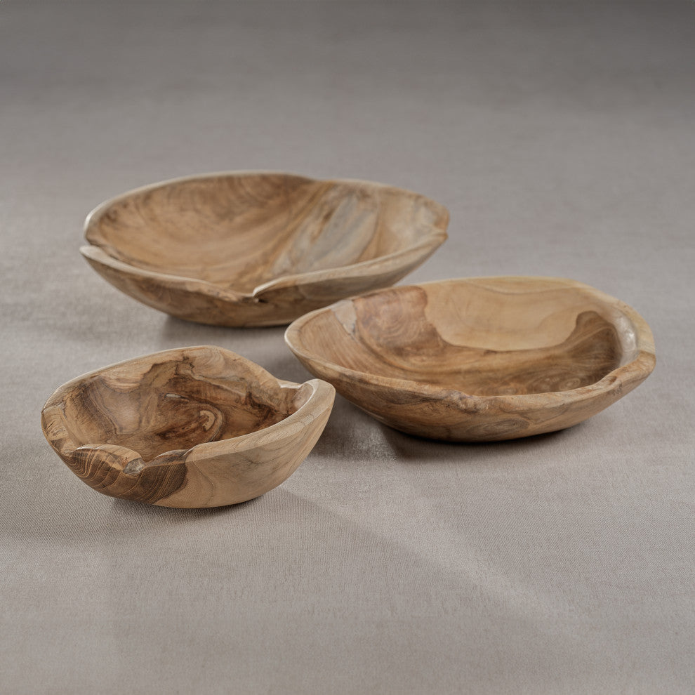 Potenza Natural Teakwood Bowl, Medium