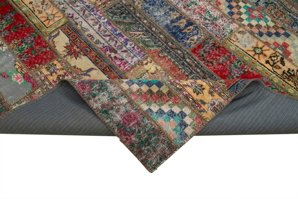Rug N Carpet - Handmade Oriental 8' 0" x 10' 1" Decorative Patchwork Area Rug