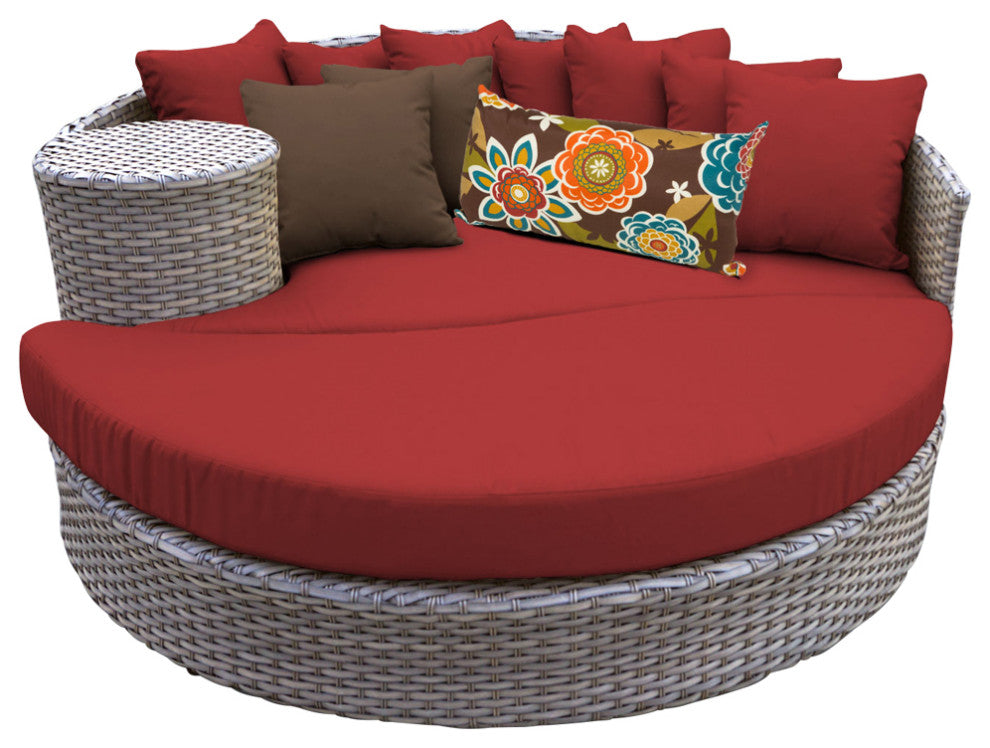 Oasis Circular Sun Bed, Outdoor Wicker Patio Furniture
