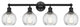 Innovations 616-4W-BK-G1214-6 4 Light Bath Vanity Light, Matte Black
