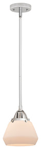 Fulton Mini Pendant, Polished Chrome, Matte White, Matte White