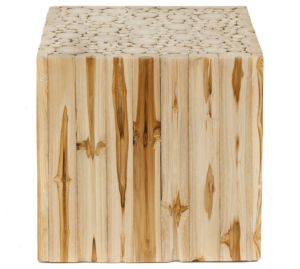 East at Main Merrill Brown Teakwood Square Accent Table