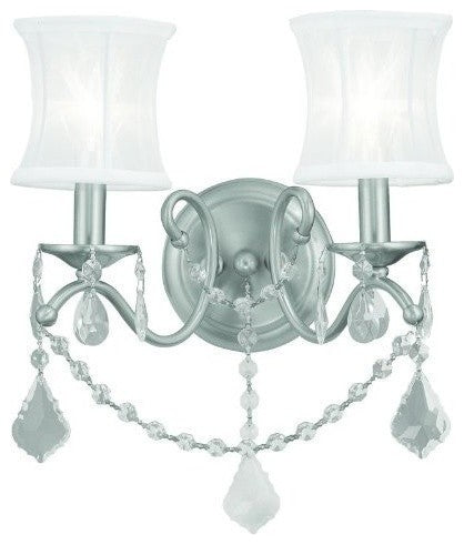 Livex Lighting 2 Light Brushed Nickel Wall Sconce - 6302-91