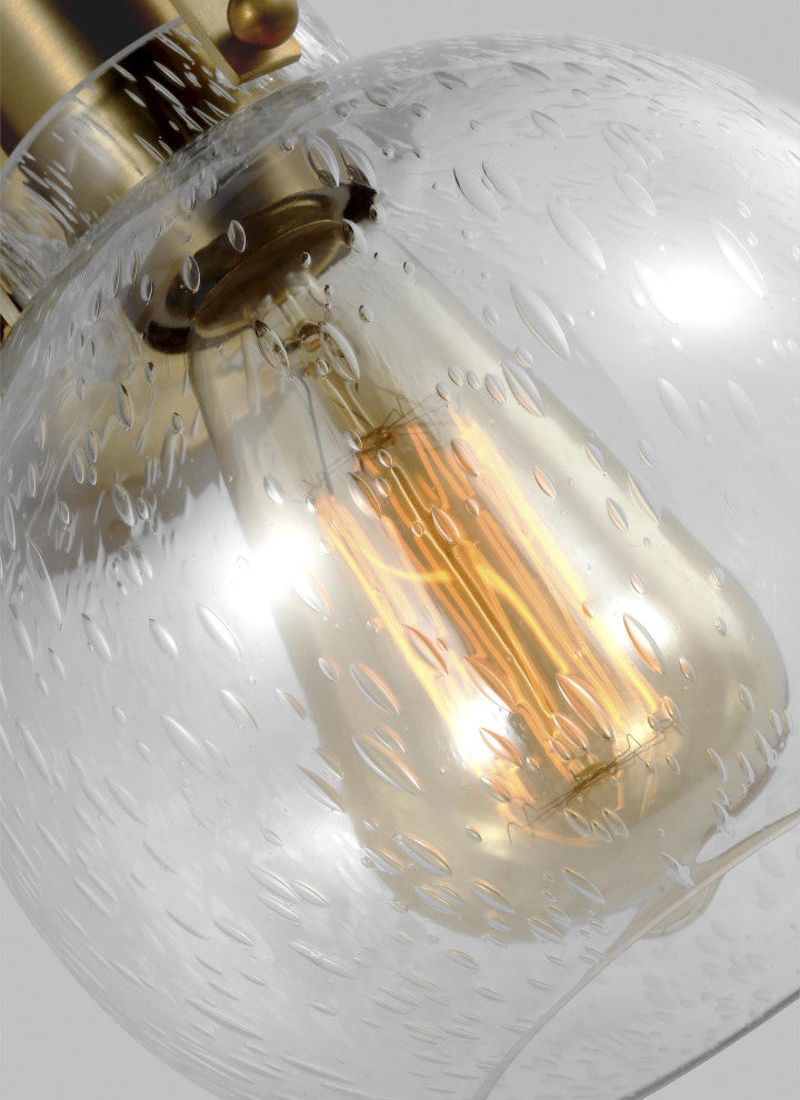 Clara 1-Light Sconce, Burnished Brass