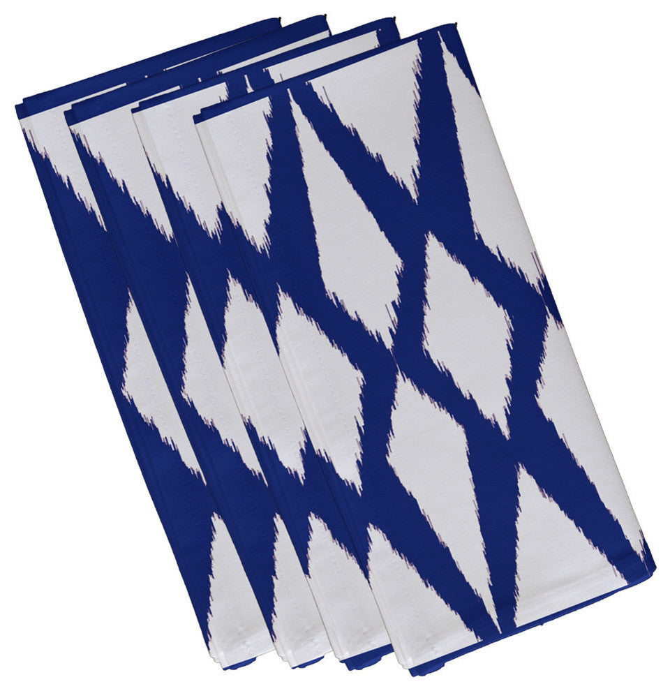 Geometric Decorative Napkin, Dazzling Blue , Set of 4
