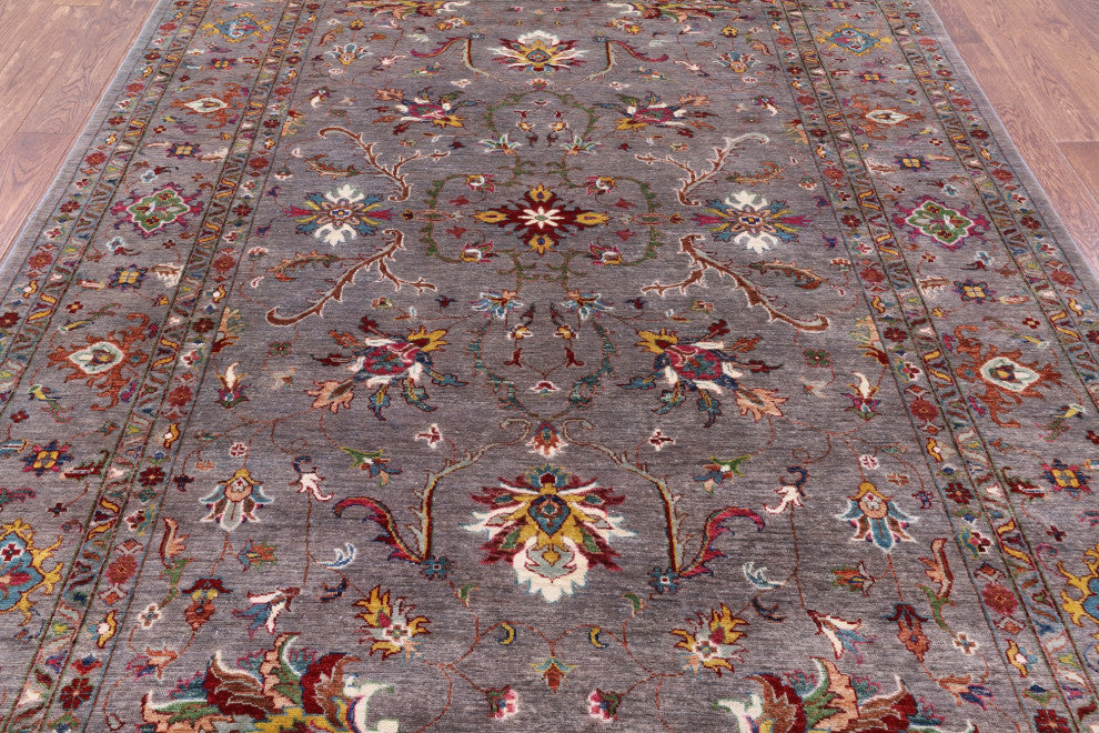 Persian Tabriz Hand-Knotted Wool Rug 6' 9" X 9' 8" Q7521