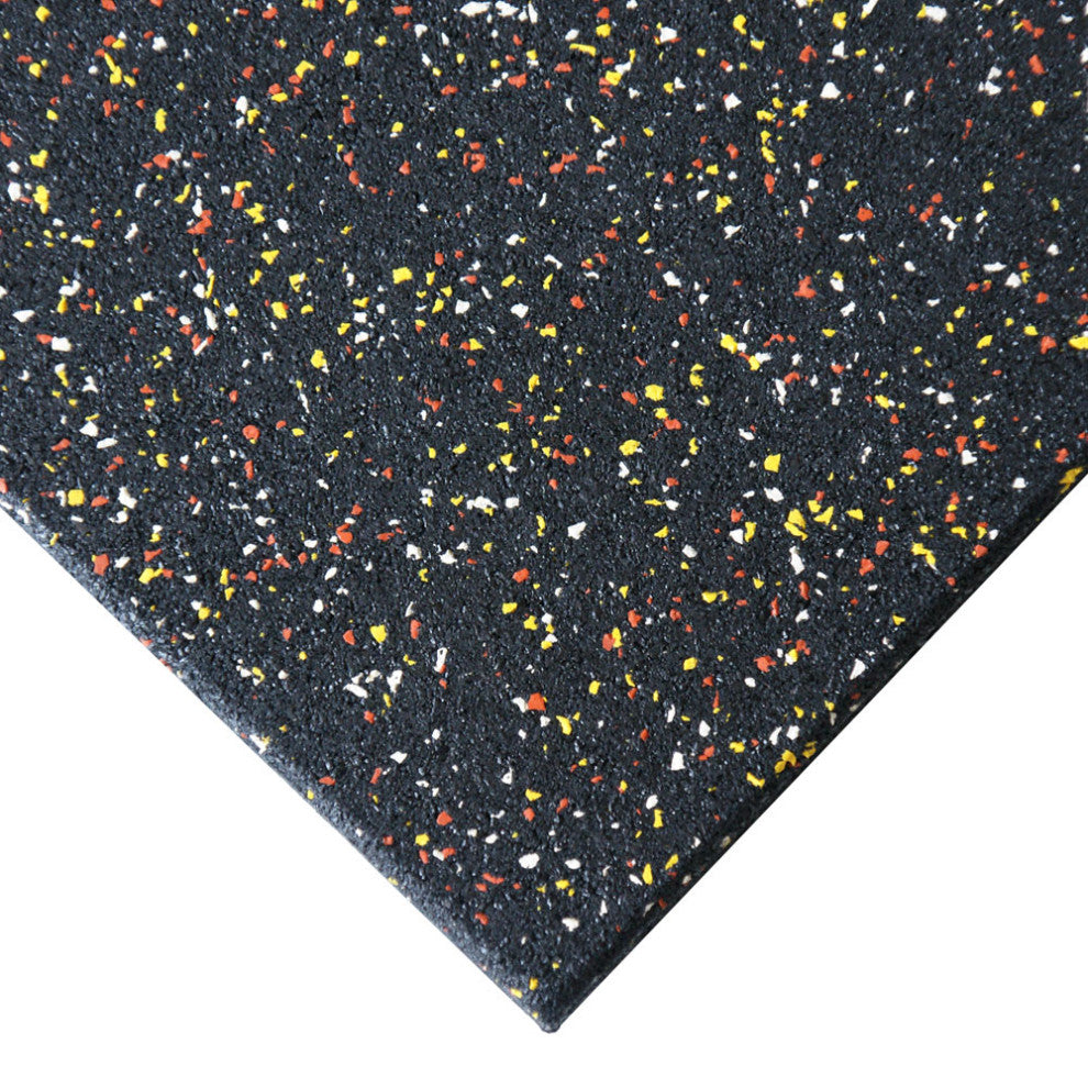 Eco-Safety Interlocking Tiles 3", Yellow/Red/White Speckled, 16-Pk