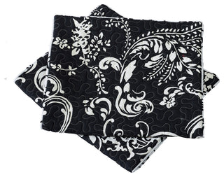Printed Microfiber Pillow Covers, Set of 2, La Boheme Black