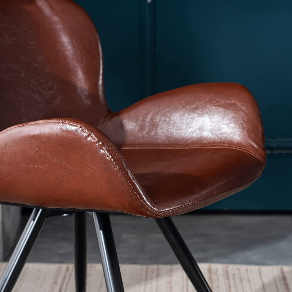 Faux Leather Dining Chairs Modern Side Chairs for Living Room