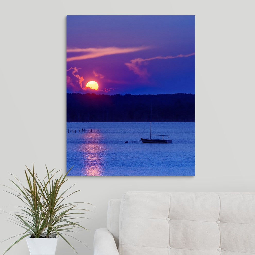"Big Sun Blue" Wrapped Canvas Art Print, 24"x30"x1.5"