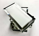 Frosted Glass Mirror 3x6 Jewelry Beveled Subway Kitchen & Bath Decorative Tile, Sample