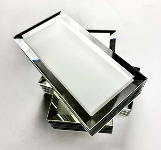 Frosted Glass Mirror 3x6 Jewelry Beveled Subway Kitchen & Bath Decorative Tile, Sample