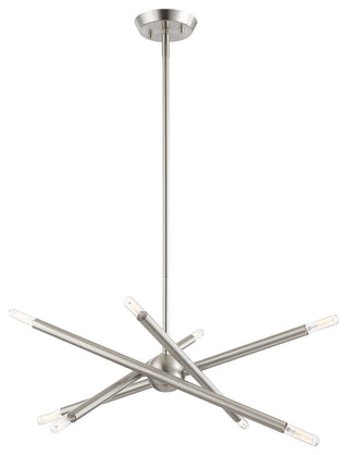 Livex Lighting Soho 8 Light Brushed Nickel Chandelier