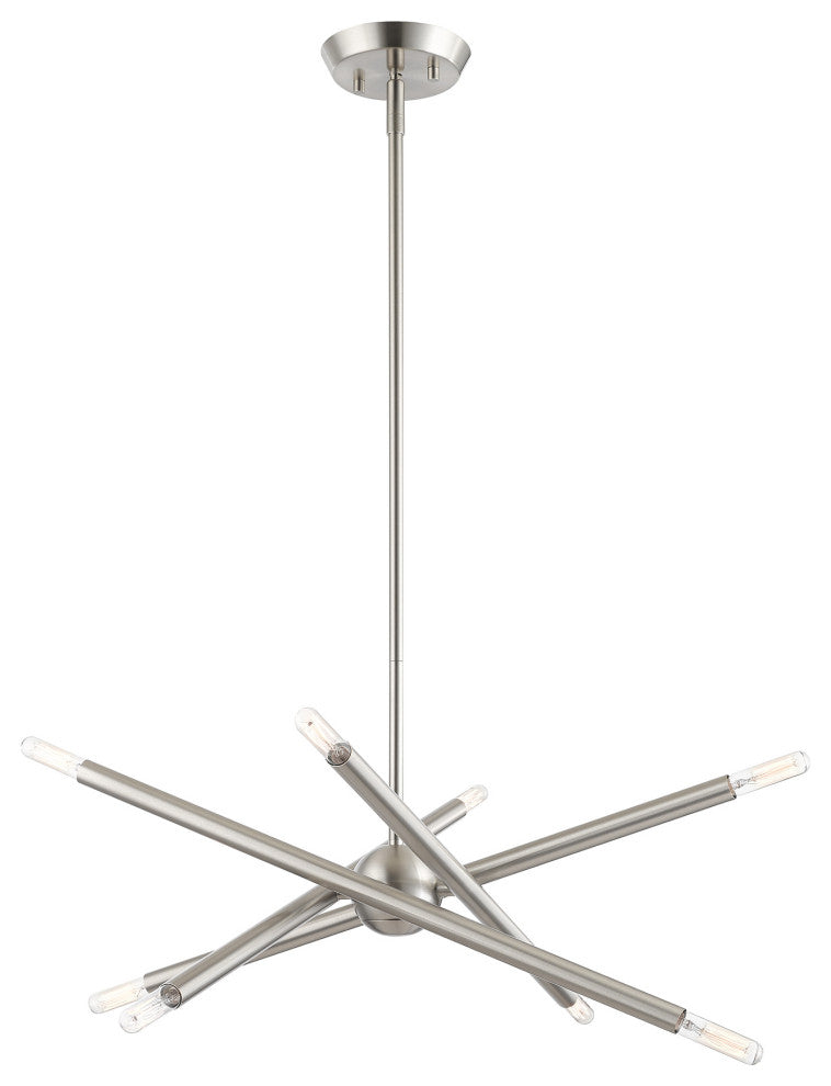 Livex Lighting Soho 8 Light Brushed Nickel Chandelier