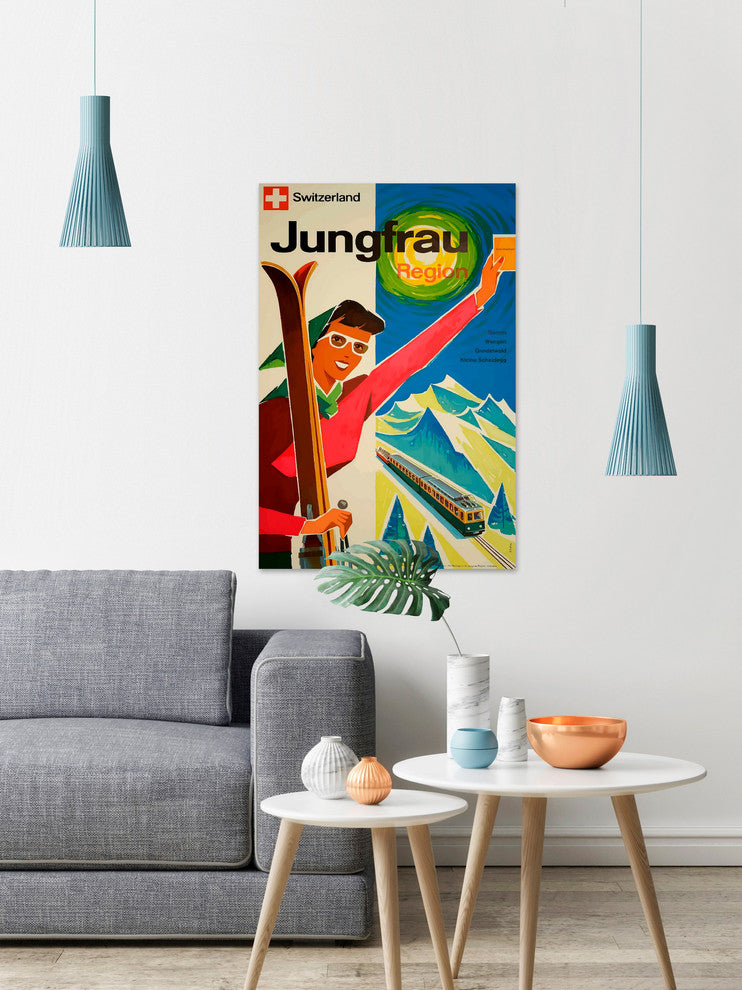 "Jungfrau Region" Painting Print on Wrapped Canvas, 16"x24"