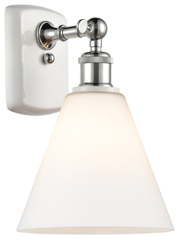 Innovations 516-1W-WPC-GBC-81-LED 1-Light Sconce, White, Polished Chrome