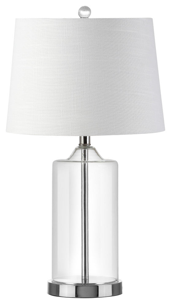 Walsh 25" Glass Table Lamp, Chrome