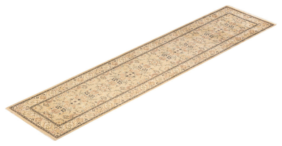 Mogul, One-of-a-Kind Hand-Knotted Area Rug Ivory, 2'6"x11'3"