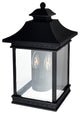 Cleveland 2 Light Black Outdoor Wall Light