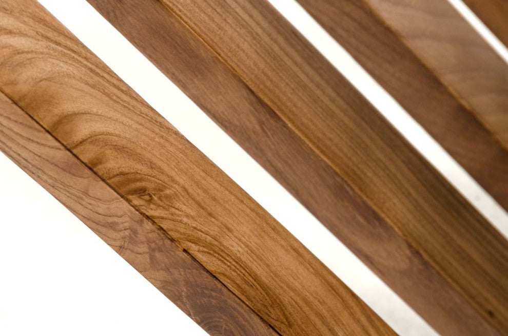 Modrest Draper Contemporary Walnut and Glass Dining Table