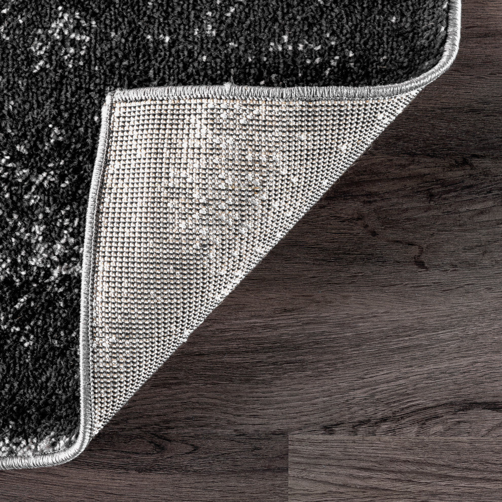 Nuloom Abstract Rainfall Area Rug, Black 2'6"x12'