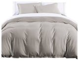 Hera Washed Linen Flange Comforter Set, 3 Piece, Taupe, Queen
