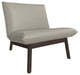 Cantor Leather Lounge Chair, Finish Shown: Ebony, Leather Shown: Cream