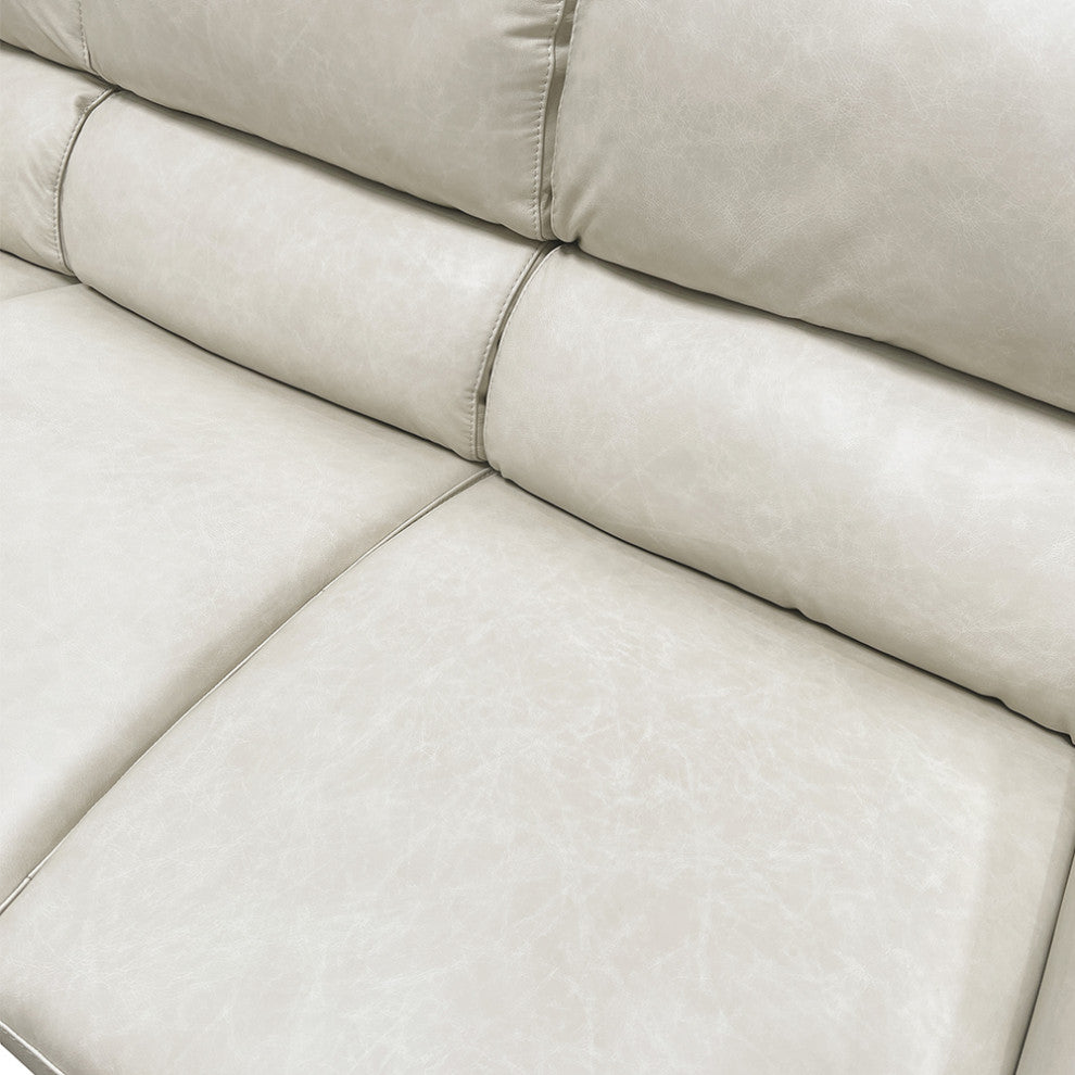 ACME Edrice Loveseat, Ice Gray Top Grain Leather