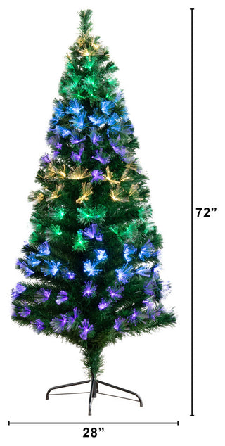 6ft. Pre-Lit Fiber Optic Artificial Christmas Tree