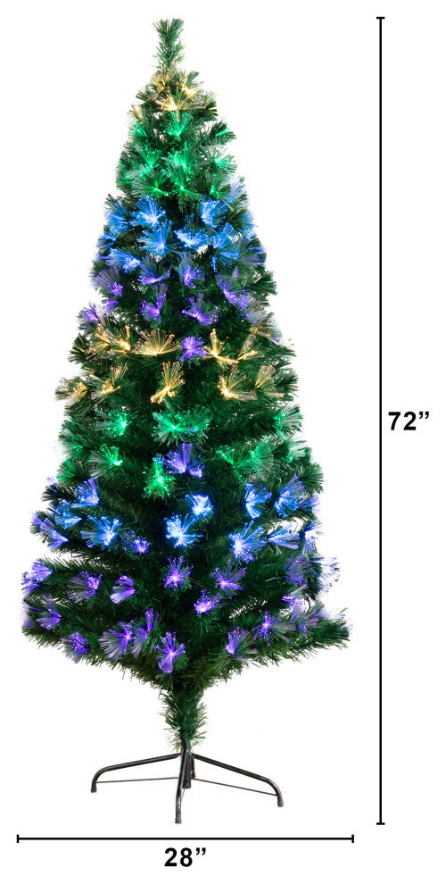 6ft. Pre-Lit Fiber Optic Artificial Christmas Tree